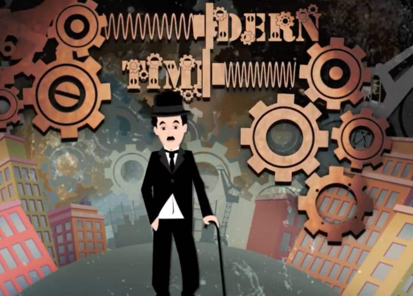 animation graphique, charlie chaplin, modern times, graphisme, diasdezign, graphiste
